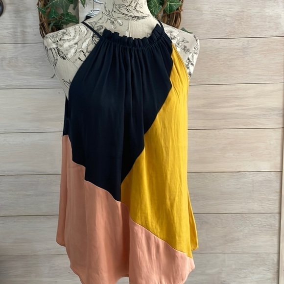 Loft Navy ahold Peach Top S - Picture 1 of 4